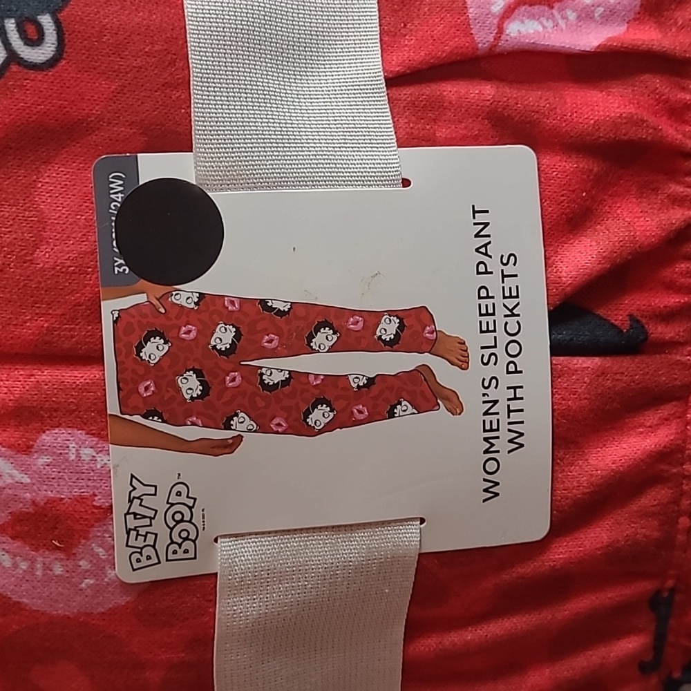 Betty Boop Red Sleep Pants with Pockets